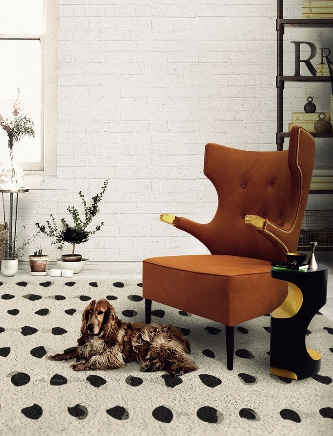 No carpet is stain proof. But this modern rug has a pattern that looks like it!