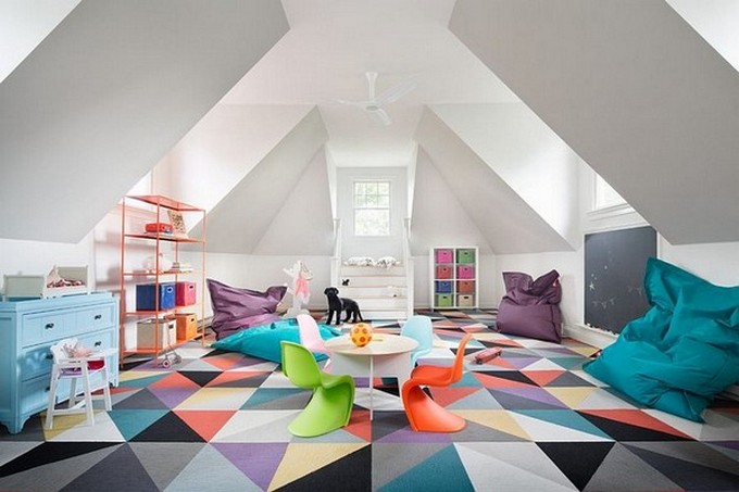Now that is pattern! A very colorful modern rug. The designs are amazing and it’s a bold option for your living room.