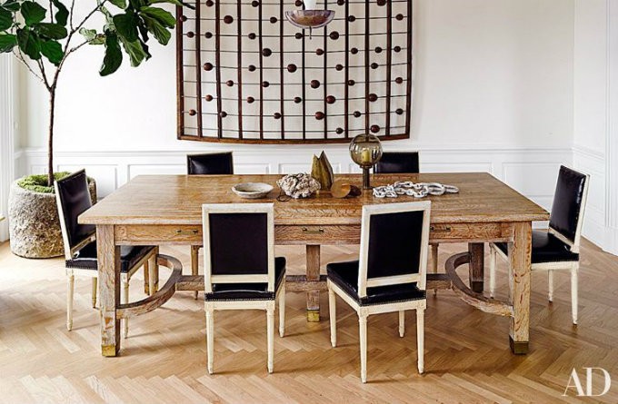 Top Interior designers- Nate Berkus interior design wooden dining table New York